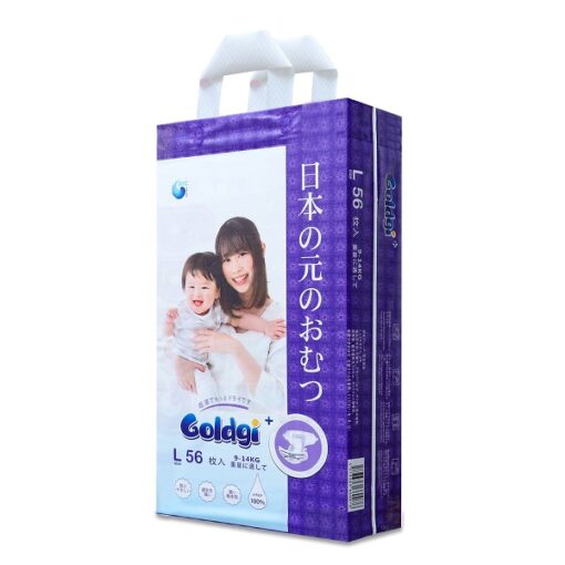 Bỉm - Tã dán Goldgi+ size L 56 miếng cho bé (9-14kg)