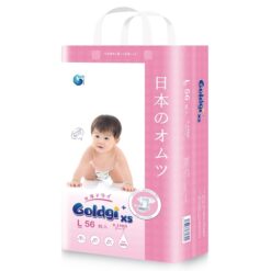 Bỉm - Tã dán Goldgi+ X5 size L 56 miếng (cho bé 9 - 14kg)